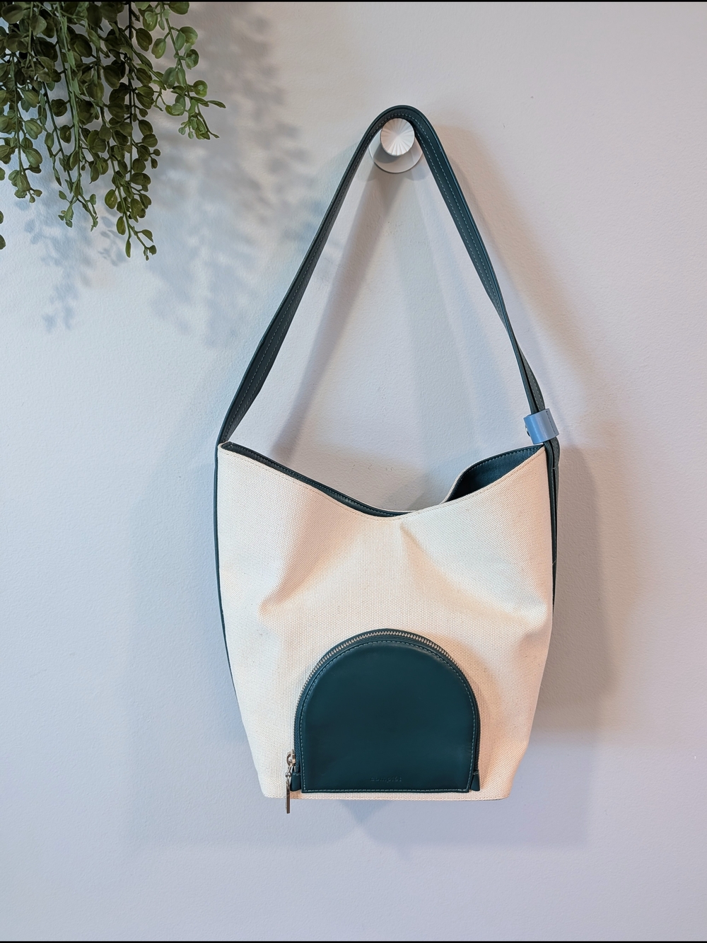 Complet Canvas Shoulder Bag with Teal Trim
